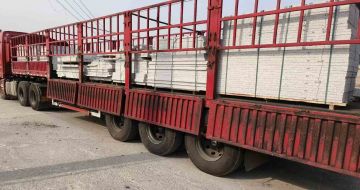 长春 白麻荔枝面外墙干挂，工厂装车日常