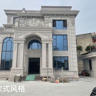 长春 白麻花岗岩别墅外墙干挂