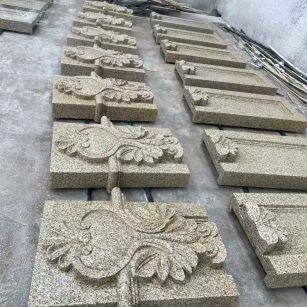 长春 黄金麻花岗岩别墅外墙雕刻板