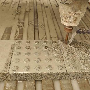 长春 芝麻白花岗岩石材盲人石、盲道石、盲点石