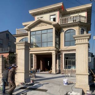 长春 黄金麻花岗岩荔枝面别墅外墙干挂私家专属