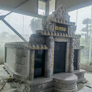 长春 芝麻白墓碑效果展示图