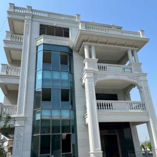 长春 白麻花岗岩别墅外墙干挂效果展示