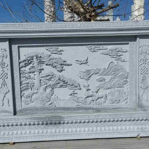 长春 芝麻白大型照壁，屏风，影壁