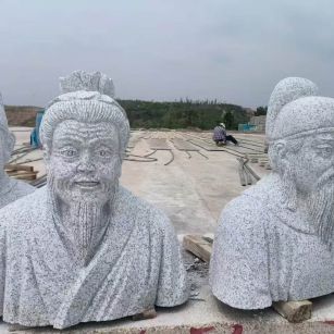 长春 白麻花岗岩石材人物立体雕刻
