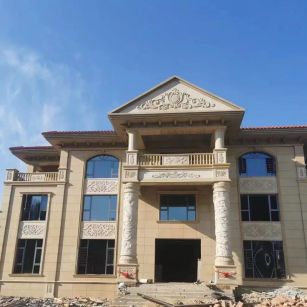 长春 黄金麻花岗岩别墅外墙干挂