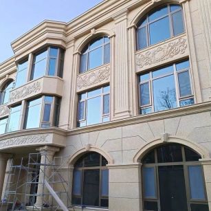 长春 黄金麻花岗岩别墅外墙干挂