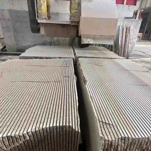 长春 车间生产日常，黄金麻白麻花岗岩