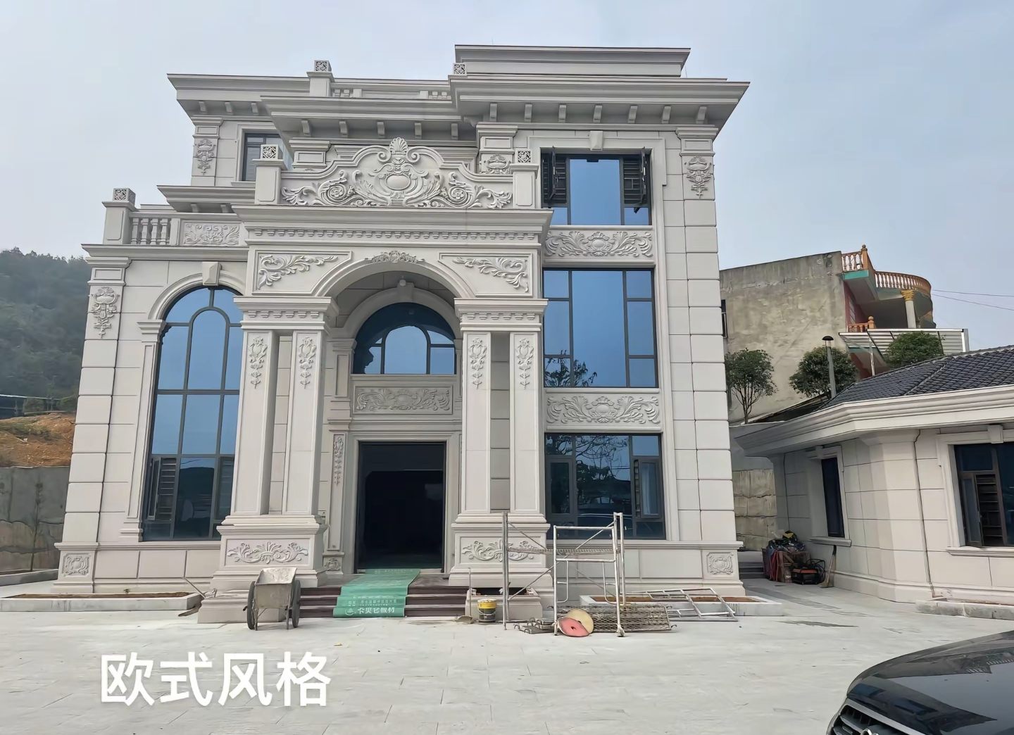 长春 白麻花岗岩别墅外墙干挂