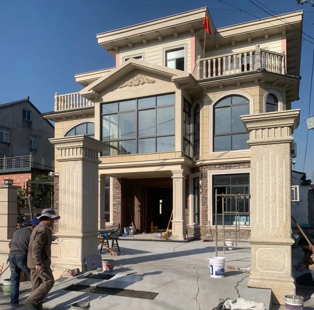 长春 黄金麻花岗岩荔枝面别墅外墙干挂私家专属