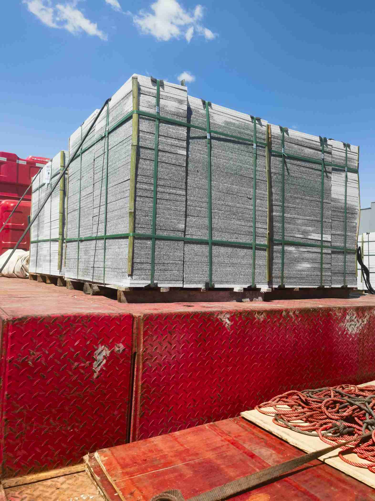 长春 芝麻白火烧规格板地铺石300*600/600*600